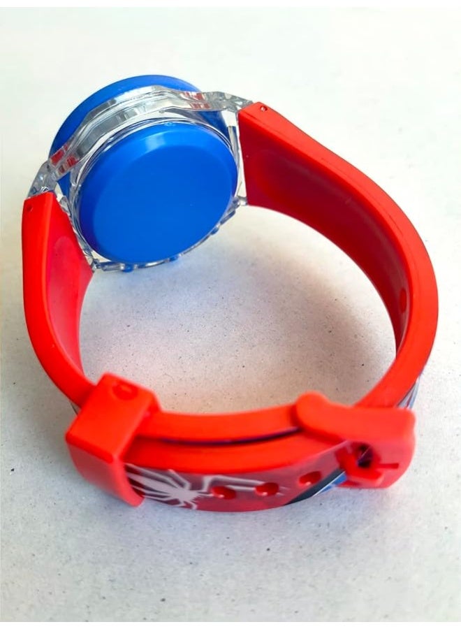 aeen Spider-Man 3D Cartoon LED Light Kids Watch for Girls & Boys – Multicolour Silicone Strap Analog Wrist Watch for Children - Image 2